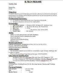 I hereby declare that all the information mentioned above is free from error to the best of my knowledge and i bear responsibility for any deviation from them at. Sample Resume For Job For B Tech 2021 2022 Eduvark