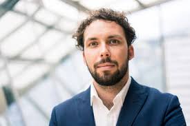 Portrait of confident young businessman stock photo