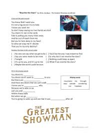Rewrite The Stars Song Activity English Esl Worksheets In 2020 Songs Activities Rewrite