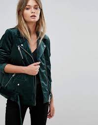 Get This Vero Moda S Leather Jacket Now Click For More Details Worldwide Shipping Vero Moda Velvet Biker Green Moto Jacket Jackets For Women Leather Jacket