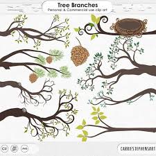 Bird On Tree Branch Clipart Tree Branch Clip Art Bird Nest Pine Cone Tree Clipart Etsy In 2020 Tree Branch Tattoo Clip Art Tree Branches