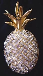 Signed Swan Swarovski Pineapple Brooch Pin Pineapple Jewelry Swarovski Crystal Figurines Crystal Figurines