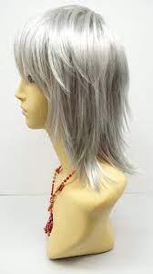 12 Inch Silver Grey Shag Style Wig Straight And Layered W Etsy Haircuts Straight Hair Modern Shag Haircut Medium Hair Styles