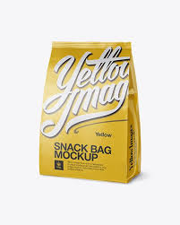 Download Glossy Snack Bag Mockup Half Side View In Bag Sack Mockups On Yellow Images Object Mockups Mockup Free Psd Mockup Mockup Psd