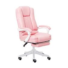 Tuyiroe Office Chair High Back Executive Chair Pink Artificial Leather Comfortable Reclining Ergonomic Office Furniture Cheap Office Chairs Home Office Chairs