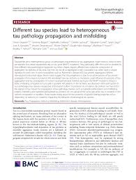 Dịch vụ tìm kiếm hình ảnh toàn diện nhất trên web. Pdf Different Tau Species Lead To Heterogeneous Tau Pathology Propagation And Misfolding