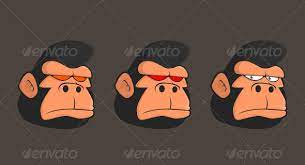 Gorilla Head Vector Graphics Design Illustration Design Cartoon
