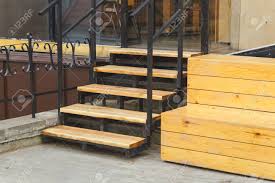 Stair parts 6042 1 ft. Metal Railings Wooden Steps Stock Photo Picture And Royalty Free Image Image 77747450