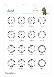 Free clock faces printable vorlagen für zifferblätter uhren. Uhrzeit Lernen Materialguru