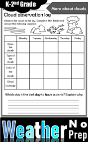 Science Activities Weather Unit For Kindergarten First Grade And Second Grade First Grade Science First Grade Lessons Homeschool Lesson Plans
