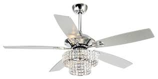 A wide variety of white ceiling fan with remote options are available to you, such as power source, material, and warranty. 52 Modern Crystal Ceiling Fan With 4 Lights 5 Blades Remote Control Chrome Contemporary Ceiling Fans By Whoselamp Houzz