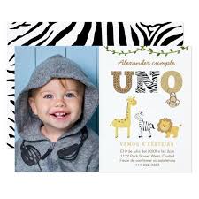Birthday Party In Spanish Safari 1st Birthday Party In Spanish Primer Anito Invitation Zazzle Com Boy Birthday Parties 1st Birthday Parties 1st Birthday