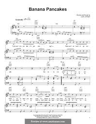 Banana Pancakes By J Johnson Sheet Music On Musicaneo