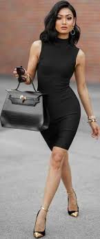 Black And Gold Outfits For Ladies Pin By Ruwanthi Bandara On Clothes To Wear Little Black Dress Outfit Fashion Fashion Clothes Women