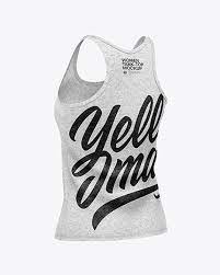 Download Melange Women S Tank Top Mockup In Apparel Mockups On Yellow Images Object Mockups