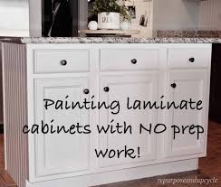 Or you will have stains bleeding through. Painting Laminate Cabinets The Right Way Without Sanding