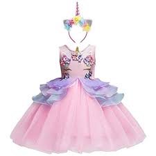 Scopri le offerte e acquista ora! Girls Unicorn Dress Up Costume Rainbow Tulle Tutu Skirt With Horn Headband Kids Birthday Outfit For Abiti Per Bambini Vestito Da Principessa Princess Dress Up