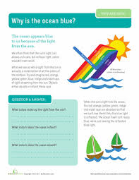 Why Is The Ocean Blue Worksheet Education Com Ocean Science Science Worksheets Ocean Activities
