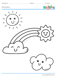 Arcoiris Para Colorear Imprimir Dibujos Para Pintar De Arcoiris Bonitos