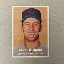 1957 Topps Baseball Dave Hillman Chicago Cubs Card #351
