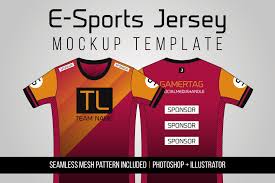 We collect the best mockups in the one place. E Sports Jersey Mockup Template Creative Illustrator Templates Creative Market