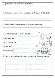 Veja mais ideias sobre atividades, atividade dia da agua, educação infantil. Texto Festa De Sao Joao Poema E Atividades Relacionadas 3Âº Ano 4Âº Ano