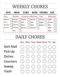 daily chores planner margarethaydon com