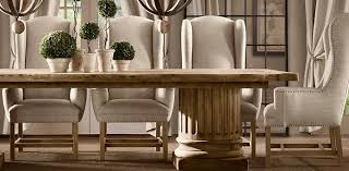 Architectural Column Salvaged Wood Dining Table Restoration Hardware Restoration Hardware Dining Room Restoration Hardware Dining Chairs Dining Room Table