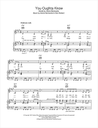 verse 1 i want you to know, that i'm happy for the most awaited you oughta know song was released on july 6, 1995. Alanis Morissette You Oughta Know Sheet Music Pdf Notes Chords Pop Score Guitar Chords Lyrics Download Printable Sku 162112