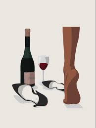 Wine Woman Art Minimal Wine Art Minimalist Wine Lover Art Etsy Lovers Art Wine Art Illustration Art Girl