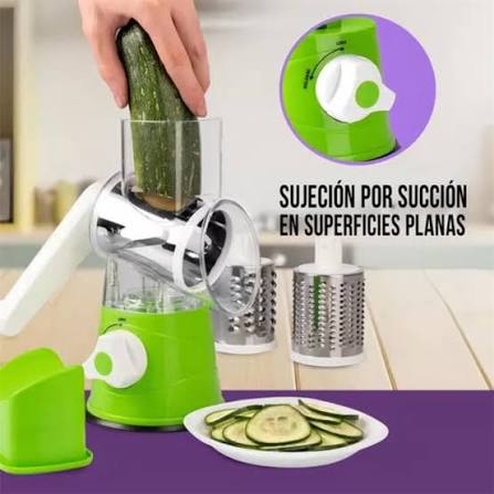 Utensilios De Cocina Eléctricos Rallador De Queso Y Cortador De Verduras Rotativo 5 En 1 – El Compañero Perfecto Para Tu Cocina (Blanco)