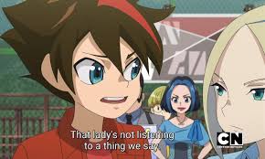 This Woman With Blue And Black Hair Is A New Character Who Appears In Bakugan Armored Alliance Her Name Is Sophie Judson Warfield And H Anime Black Hair Battle