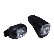 St 520 Front Rear Led Usb Bike Light Set Black Elops Decathlon