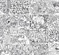 Graffiti Coloring Book - Instant Download
