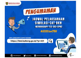 Platform penyedia simulasi ujian online khusus cpns dan sekolah kedinasan berdasarkan sistem cat (computer assisted test). Setda Prov Kalteng Jadwal Pelaksanaan Simulasi Cat Bkn Provinsi Kalimantan Tengah Tahun 2020