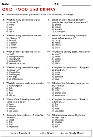 Community contributor can you beat your friends at this quiz? Food And Drinks Vocabulary Great Free Food And Drinks Quiz From Allthingst Food And Drink Quiz English Quiz English Lessons For Kids