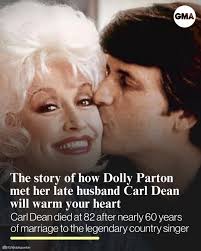 Dolly Parton's husband of nearly 60 years, Carl Dean, has died. He was 82.  💔 In a 2019 interview with Robin Roberts, the legendary country singer  told the story of how she