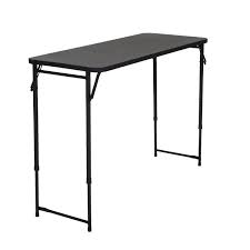 Amazon Com Cosco Products 20 X 48 Adjustable Height Pvc Top Table Black Kitchen Dining Folding Table Pub Table Sets Counter Height Table