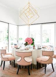 The Dallas Designer Showhouse Fabric Dining Room Chairs Chic Dining Room Elegant Dining Room