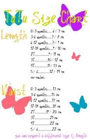 Tutu Size Chart Tutu Baby Clothes Sizes Tutu Size