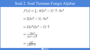 Contoh soal 2 turunan fungsi trigonometri. Turunan Fungsi Aljabar Turunan Dasar Rumus Soal Pembahasan