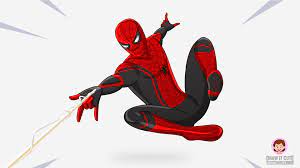 Marvel coloring marvel fan house colors coloring pages artwork home quote coloring pages work of art auguste rodin artwork. How To Draw Spider Man Far From Home Step By Step Tutorial Draw It Cute