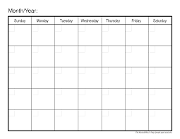 Monthly Calendar Template Blank Calendar Pages Printable Blank Calendar Weekly Calendar Template