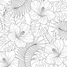 Exotic paradise template page design with jungle exotic leaf monstera, areca palm, royal fern and plumeria. Tropical Leaves Pattern To Color With Color Therapy Http Www Apple Co 1mgt7e5 Colortherapyapp Mandala Coloring Pages Flower Drawing Pattern Art