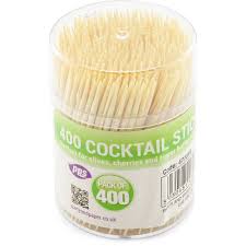 400 Wooden Cocktail Sticks Toothpicks Parties Buffets Food Cocktails Ebay