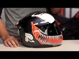 Hjc rpha 11 full face motorcycle helmet in limited edition marvel venom, dark visor included, fibreglass outer shell, only £469.99 at bargainbikerbrands. Hjc Rpha 11 Pro Venom Spiderman Helmets Review At Revzilla Com Youtube