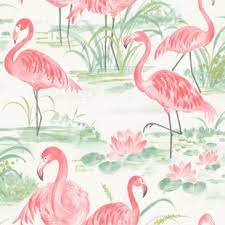 Jun 14, 2021 · an ebonised oval mirror sits above the sink in the bathroom of luke edward hall's london flat and the large flamingo print complements the wallpaper. Pink Flamingo Wallpaper Wayfair