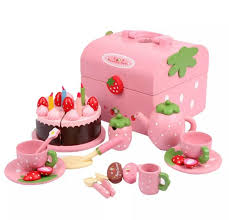 Pink Wooden Picnic Play Set By Mother Garden Toys Wooden Food Toys Playkitchen Tinylittlepads Tiny Baby Girl Toys Toys For Girls Girl Birthday Party Gifts