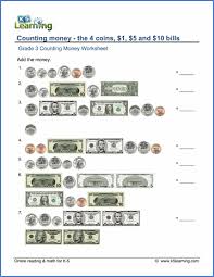 Grade 3 Counting Money Worksheet Counting Money Money Math Worksheets Money Worksheets