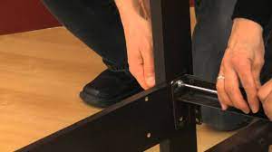 Consider what you're storing, add approximately three inches, and select a bed frame with a height that will accommodate. How To Attach A Headboard To A Metal Frame Youtube